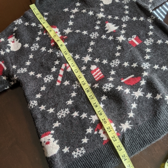 Soft Grey Christmas Turtleneck Sweater - Picture 8 of 9